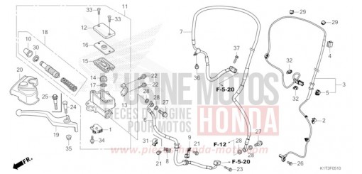 MAITRE-CYLINDRE DE FREIN AVANT CYLINDRE (CRF250LRA/300LA/LRA) CRF300LAM de 2021